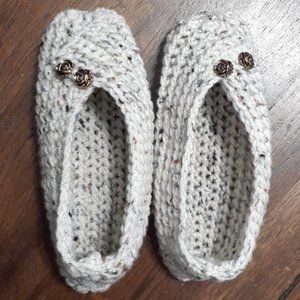 Hand Crochet Rectangle Slipper Size 7 Bootie